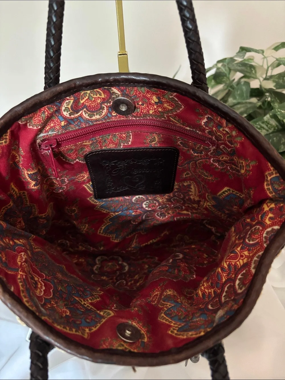 Vintage Brighton “Rita” Straw Tote
